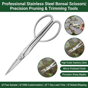 Outils <span class=keywords><strong>de</strong></span> Bonsaï Industriels DIY <span class=keywords><strong>de</strong></span> Style Japonais en Acier Inoxydable Résistant à la Rouille, Coupe-Pointes Manuel Personnalisable OEM pour Jardinage - Product Image 2