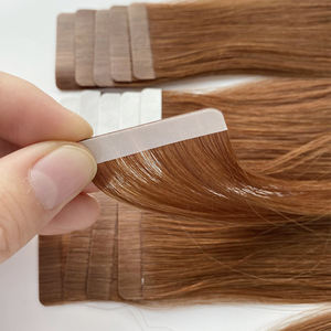 2024 # Extensions de cheveux Remy à cuticules réelles, double trame, injectées, 30 couleurs, 4*1 cm - Product Image 2