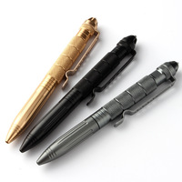 Stylo tactique en métal avec logo personnalisé, stylo tactique en aluminium pour l'extérieur avec brise-vitre pour voiture