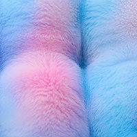 Couverture de luxe en fausse fourrure de lapin tie-dye arc-en-ciel, double couche, en peluche 3D à bulles sculptées, jacquard épais, chaude pour l'hiver, pour lit