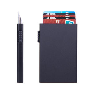 Tarjetero de Aluminio para Hombre con Bloqueo RFID, Cartera Delgada con Bloqueo RFID, Monedero Metálico, Caja para Tarjetas Metálica - Product Image 3