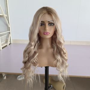 Peluca con malla frontal rubia <span class=keywords><strong>Balayage</strong></span> a precio de fábrica, peluca de <span class=keywords><strong>cabello</strong></span> humano Rubio, peluca de <span class=keywords><strong>cabello</strong></span> humano <span class=keywords><strong>ondulado</strong></span> Rubio 613 - Product Image 2