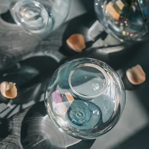 <span class=keywords><strong>Vase</strong></span> dégradé de perles de style moderne en <span class=keywords><strong>verre</strong></span> <span class=keywords><strong>rond</strong></span> <span class=keywords><strong>transparent</strong></span> pour boule avec conteneur de fleurs irisées colorées arc-en-ciel sept couleurs - Product Image 3