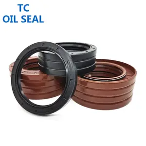 China Manufacture Rubber Oil Seal NBR FKM ACM Silicone PTFE Lip Rotary Shaft Bearing High Pressure OilSeal Rubber TC Oil Seal