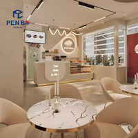 Mobilier de Comptoir de Bar pour Café Boutique, Conception de Vitrine de Café, Kiosque à Pâtisserie, Gâteaux, Café et Confiseries