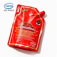 Pochette souple personnalisée à bec verseur, haute barrière, qualité alimentaire, pour Ketchup, sauces, épices, vinaigrettes, mayonnaise, moutarde et condiments