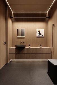 Австралия, проект, плавающая ванная комната, двойная раковина, мебель для ванной комнаты, шкаф, туалетный столик - Product Image 2