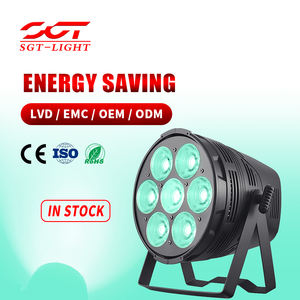 Projecteur <span class=keywords><strong>LED</strong></span> de surface SGT 7*50W COB, lumière PAR <span class=keywords><strong>LED</strong></span> 350W blanc chaud/froid 2-en-1 DMX512, projecteur de scène <span class=keywords><strong>LED</strong></span> 7 yeux pour club, concert, théâtre - Product Image 1