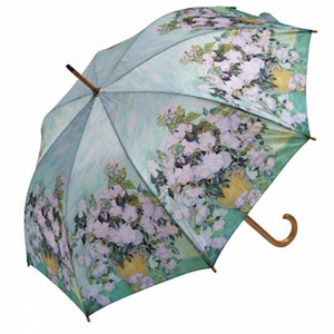 Ombrello in legno AU-02201 Van Gogh Art Design "rose bianche" - Product Image 1