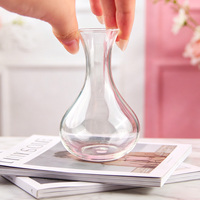 Vase à fleurs moderne en verre cristal transparent, en borosilicate de haute qualité, écologique, pour présentation florale hydroponique sur table, pour la maison