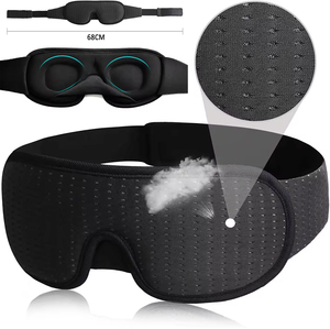 Masque pour les yeux 3D de luxe avec logo personnalisé, masque pour les yeux pour dormir la <span class=keywords><strong>nuit</strong></span>, masque pour les yeux 3D en mousse à mémoire de forme de qualité supérieure - Product Image 2