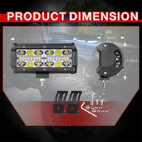 Feux latéraux de 6 pouces 80W Combo Spot Flood LED, Feux latéraux LED pour ATV UTV, Barre lumineuse LED latérale