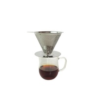 Filtre à café en acier inoxydable réutilisable, écologique et classique, pour un brassage manuel de style traditionnel
