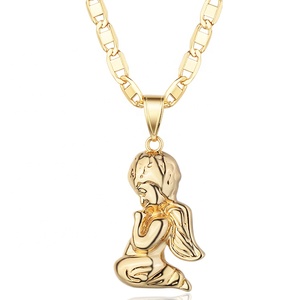 पीतल निर्माता गुआंगज़ौ आपूर्तिकर्ता लक्जरी 18K पीले सोने से भरी पेंडेंट चेन लड़कियों के लिए - Product Image 6