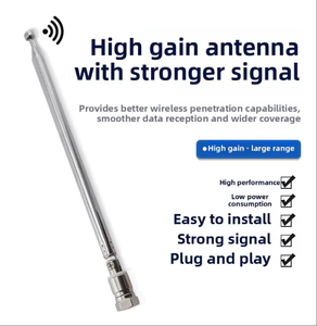 <span class=keywords><strong>Antena</strong></span> de <span class=keywords><strong>coche</strong></span> de acero inoxidable telescópica Universal para exteriores/interiores con conector de linterna estándar - Product Image 5