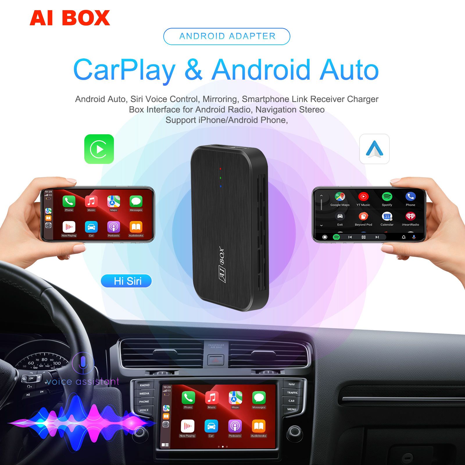 Carplay Ai Box - Smart Car Key with Rockchip Gps+beidou