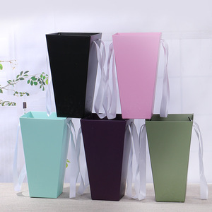 Flowers <b>Popcorn</b> Bucket Gift <b>Box</b> Handheld Packaging <b>Box</b> Wholesale New Waterproof Paper Tube Recycled Materials Matte in Stock - Product Image 4