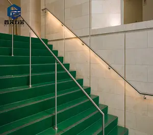 Merdiven ve merdivenler için tanıtım ledi hafif paslanmaz çelik küpeşte