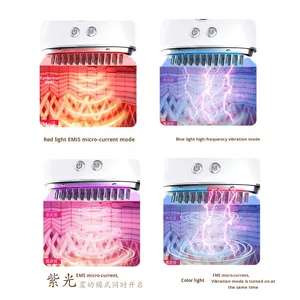 Masajeador de Cabeza con Microcorriente EMS, Cepillo Meridiano, Instrumento Eléctrico Gua Sha, Masaje con Luz de Color, Musical, Recargable, 4 Velocidades - Product Image 2