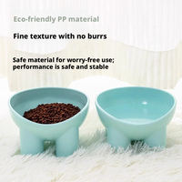 Bol pour nourriture pour chat en plastique écologique, base antidérapante, design arrondi, support pour le cou en forme de patte d'éléphant, capacité de 400 ml, options multicolores