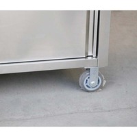 Kiosque en acier inoxydable avec roulettes, chariot mobile pour stands de snacks, kiosque en verre ou en PMMA pour marché nocturne avec roulettes