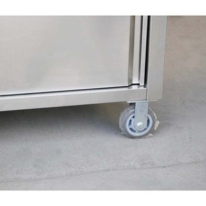 Puesto de Comida Móvil con Ruedas, Gabinete de Acero Inoxidable, Puesto de Venta Ambulante con Vidrio o PMMA para Mercado Nocturno - Product Image 3