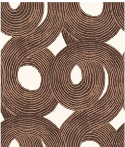 Mural de Pared Rectangular de Terciopelo y Satén <span class=keywords><strong>con</strong></span> Diseño de Círculos Concéntricos Texturizados en Tono Marrón, Estilo Lujoso y Moderno, Patrón de Anillos Dibujado a Mano para Sala de Estar - Product Image 6