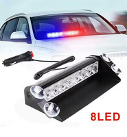 Luces estroboscópicas LED para coche rojo/azul Amarillo/blanco lámparas de señal Flash Dash emergencia intermitente parabrisas luz de advertencia 12V