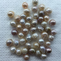 Perles d'eau douce Edison baroques à fort lustre, qualité AA, 10-12 mm, couleurs mélangées rose, violet, blanc, perles naturelles en vrac, vente en gros
