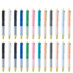 Custom Logo <b>Colorful</b> Soft Grip Ballpoint <b>Pen</b> New Design Retractable Plastic <b>Pen</b> with Logo Printed for Office and School Use - Product Image 2
