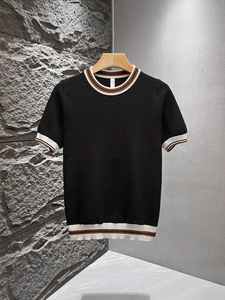 Nuovo Design estivo Color block retrò e rinfrescante Polo Slim Fit camicia da uomo Casual da uomo camicetta a maniche corte camicie - Product Image 3