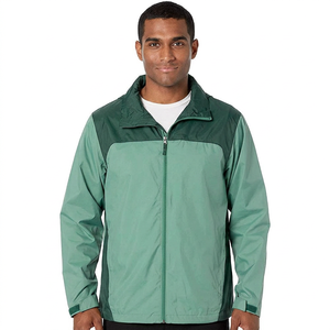 Fashionable Men's Autumn Windbreaker <b>Jacket</b> 100% Cotton <b>Canvas</b> New High Street Vintage Style Stand Hood Front Custom Printed - Product Image 1