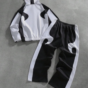 Ensemble de survêtements décontractés pour hommes en nylon, style urbain, avec sweat à capuche zippé et pantalon de jogging, fabriqué sur mesure - Product Image 2