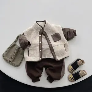 RTS Baby Herbst Winter Fleece Mantel neuen Stil warme dicke Mode Baby mantel