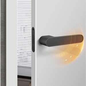 Serrure de porte universelle GQK moderne en alliage de zinc pour chambre d'hôtel, design à aspiration magnétique silencieuse, clé maîtresse, installation facile - Product Image 2