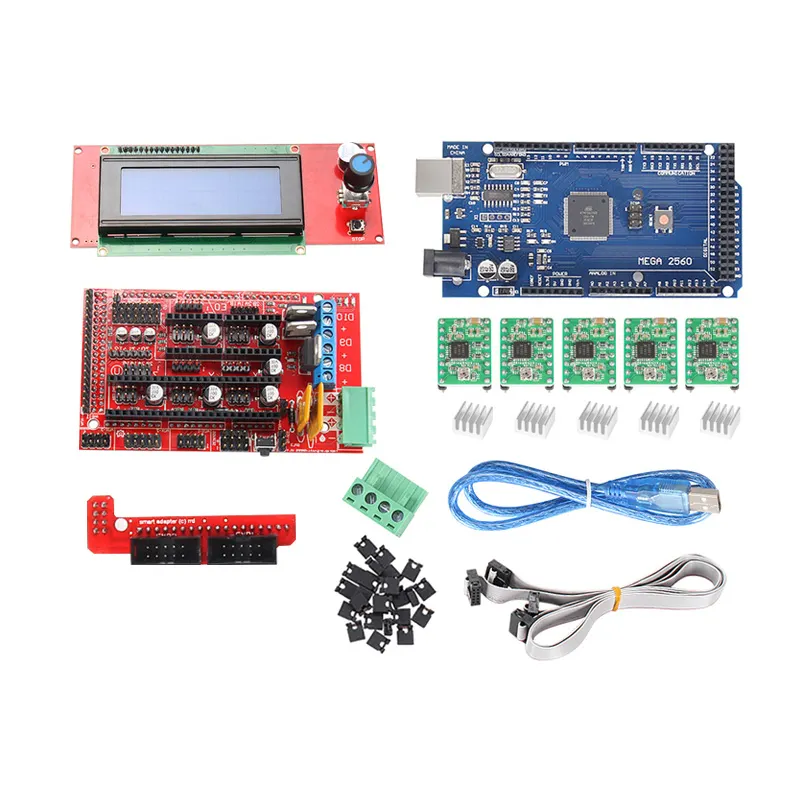 Smart Electronics 3D-Druckerteile DIY Motherboard Kit Mega2560 RAMPS 1.4 2004 LCD-Schaltkreis steuer karte