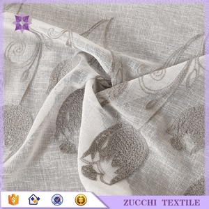 Mantovana Del Ricamo In Rilievo Del Fiore Del Giglio Tenda pura <span class=keywords><strong>Per</strong></span> <span class=keywords><strong>Soggiorno</strong></span> - Product Image 6