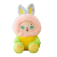 Ensemble de mini jouets en peluche à poils longs - Animaux en peluche super doux et câlins, adorables lapins, chiens, souris, poupées, cadeau d'anniversaire parfait