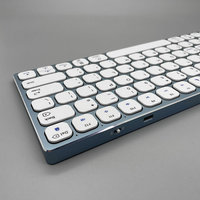 Keyboard nirkabel BT1 BT2 BT3 78 tombol, Gunting logam campuran aluminium ramping isi ulang 2.4Ghz, Keypad BT untuk ponsel