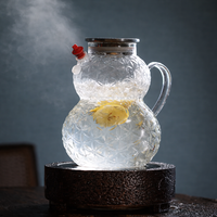 Bouteille à liqueur hermétique en verre borosilicate en forme de gourde, carafe à spiritueux pour whisky et infusions, pot en verre pour emballage alimentaire