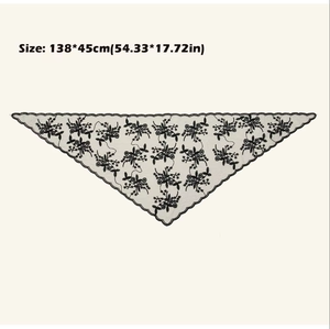 Nouveau foulard en dentelle ajourée, broderie fine, foulard pour <span class=keywords><strong>cheveux</strong></span>, bandeau vintage, couleur unie, foulard triangulaire, <span class=keywords><strong>bandana</strong></span> en dentelle pour femmes - Product Image 6