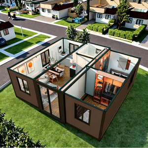 Maisons préfabriquées modulaires avec 2 à 5 chambres et salles de bain privées, maisons extensibles, maisons préfabriquées portables en conteneurs - Product Image 1