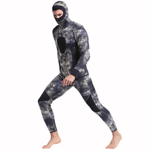 Traje de Neopreno de 5 mm para Hombre, con Capucha, Manga Larga, Camuflaje, Traje Completo Impermeable para Buceo y Pesca - Product Image 2