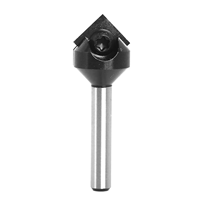Insert V Groove Spoilboard Surfaçage CNC Router Bits 1/4 "Shank, Mini 90 Degrés V Rabot Bits avec 1pcs Inserts Indexables