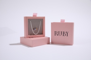 Custom Logo Pull-Out Drawer Jewelry <b>Box</b> with Ribbon Handle for Necklace and Ring Packaging Eco-friendly Paper <b>Box</b> Gift <b>box</b> - Product Image 3