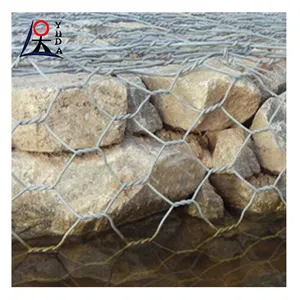 Rivestimento in acciaio zincato anticorrosivo 1x1x1 cesto in gabbione in pietra gabbia in pietra con rivestimento in gabbione metallico