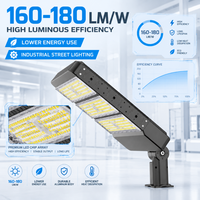 Lampadaire LED 300W avec dissipateur thermique en nid d'abeille, conception modulaire, étanche IP67, pour projets de voirie urbaine, autoroutes et parkings