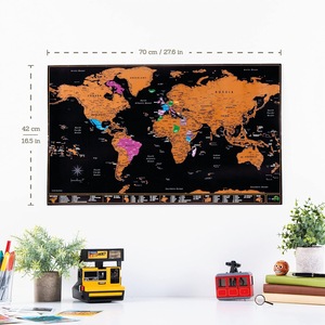Póster de Viajes Mundiales con Impresión Personalizada de Fábrica, Diseño Popular para <span class=keywords><strong>Rascar</strong></span>, Mapa de Estados Unidos y Europa con Juego de Accesorios - Product Image 3