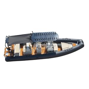 28FT Rib860 تصميم فاخر Orca Hypalon هيكل ألومنيوم صلب قابل للنفخ قارب سرعة مضلع للصيد مع رفوف لوح التزلج - Product Image 3