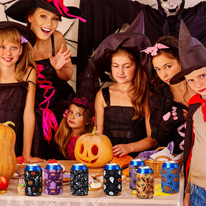 <span class=keywords><strong>Enfriador</strong></span> de latas de Halloween para sublimación de 12oz, calabazas, gatos, arañas, Calaveras, latas de Halloween, <span class=keywords><strong>enfriador</strong></span> S, manga de cerveza de 330ml - Product Image 5